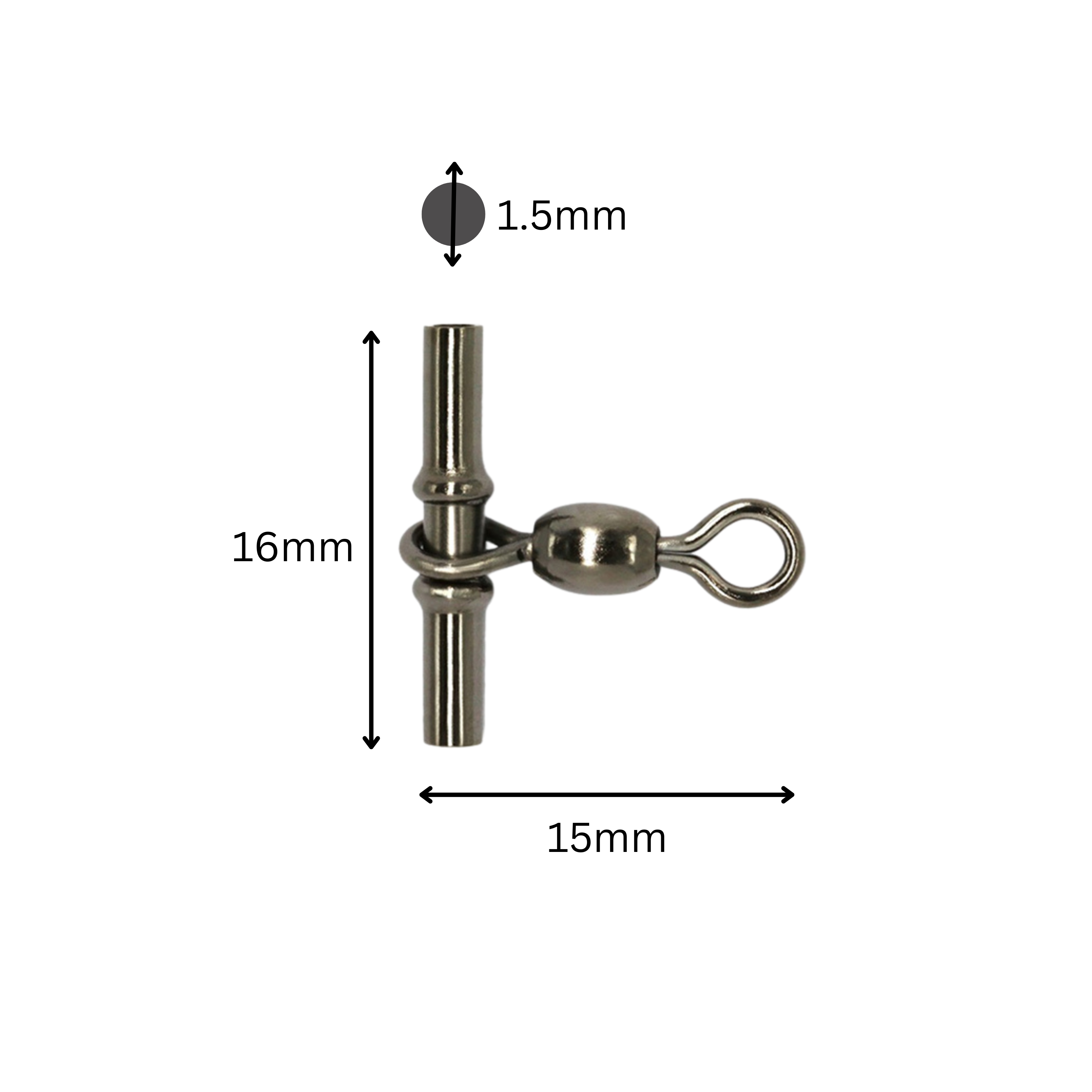 SMM Cross Line Crane Swivel Size 3 - Suits 100lb mono (20 Pack)